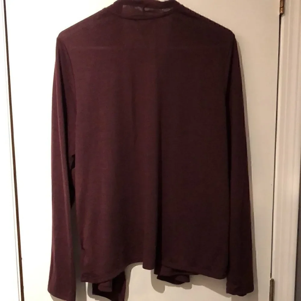 Burgundy cotton cardigan